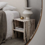 Italian Minimalist Calacatta Side Table, Mobile Square End Table for Living Room, One-Piece Natural Marble, Artistic & Customize