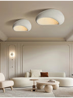 Nordic Minimalist Wabi Sabi Cream Wind Led Ceiling Lamps Chandelier Lustre Living Dining Room Home Decor Bedroom Lights Fixture