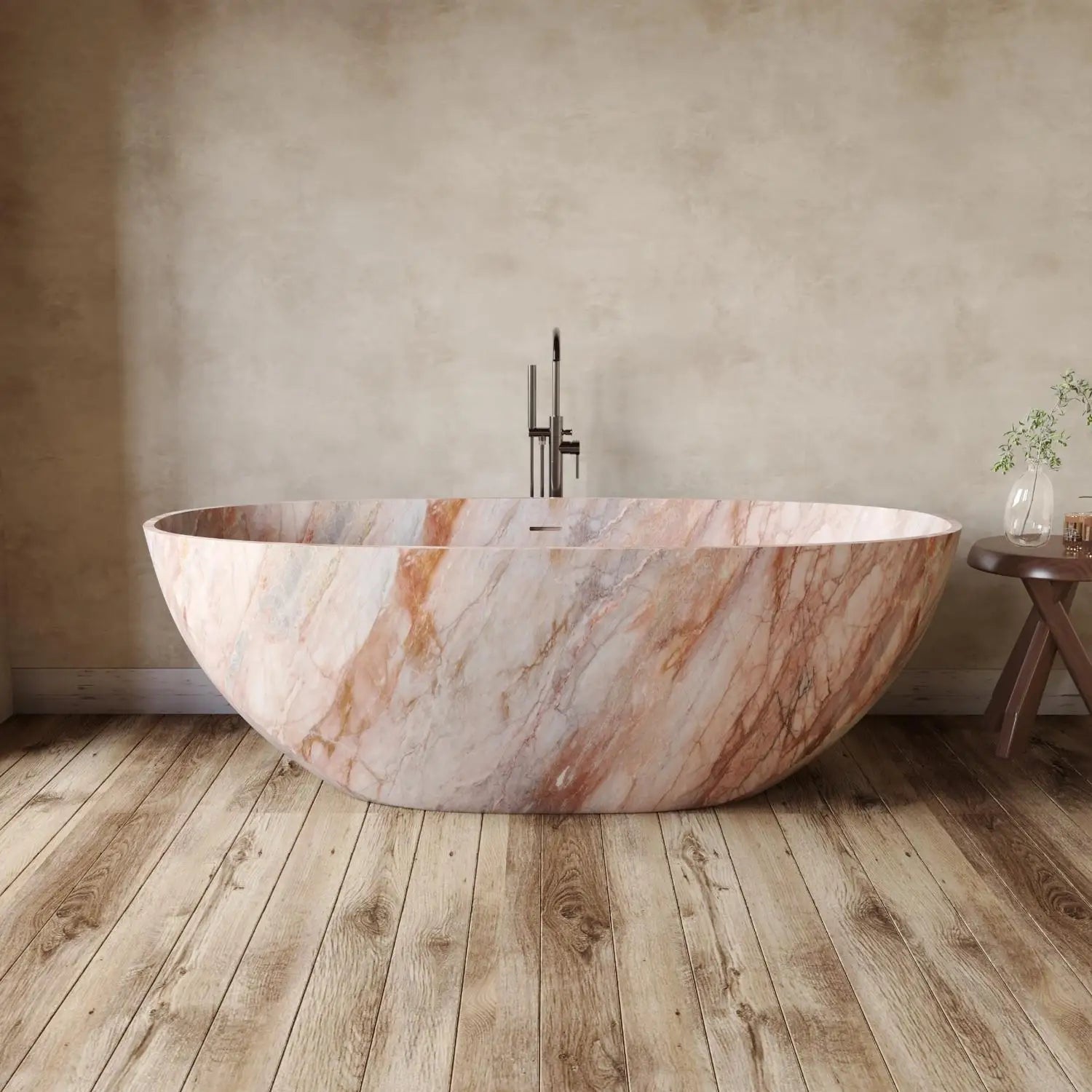 Any Size Custom Italian Luxury Egg Shaped Bathtub Freestanding Soaking Tub Villa Bathroom Spa Whirlpool Tub Modern Luxury Design