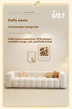 Straight row Split design soft bread module sofa berber fleece comfortable living room sofa apartment home furniture accessories