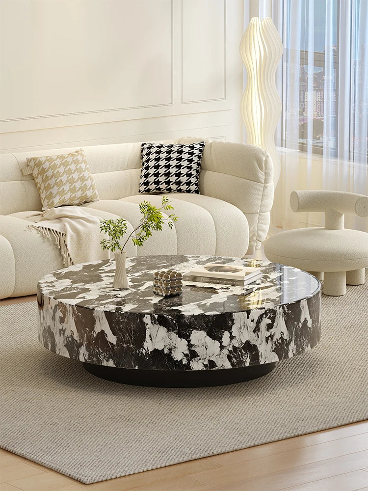 Any Size Custom Italian Minimalist Round Marble Nesting Tables Set Luxury Natural Stone Designer Villa Penthouse Living Room Fur