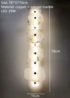 Creative Marble LED Wall Sconce Minimalist Lighting Fixture Living Room Bedroom Bedside Dining Room Corridor Home Decor