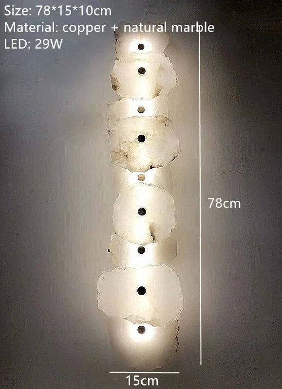 Creative Marble LED Wall Sconce Minimalist Lighting Fixture Living Room Bedroom Bedside Dining Room Corridor Home Decor