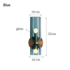 Nordic minimalist creative glass wall lamp hallway foyer bedroom living room bedside lamp study art light luxury wall lamp