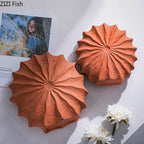 Minimalism Shell Shaped Ceramic Vase Hydroponics Floral Vases Orange Conch Flowers Pots Flower Arrangement Desk Decoration
