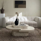Any Size Custom Roman Wabi Sabi Oval Table Stone Look Fiberglass Boutique Showroom Heat Scratch Resistant Artistic Shape Customi