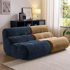 Vacuum Compressed Caterpillar Chair, Mid-Century Hugging 3D Seat with 5-Zone Support, High-Elasticity Sherpa Foam, Small Space