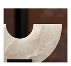 Imitate Jade Marble Semi-circular Ornaments Desk Decoration Natural Stone Sculpture Creative Crafts Room Aesthetic Decor