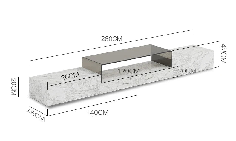 Any Size Custom Italian Luxury Stone TV Console Modern Entertainment Wall Fireplace Waterproof Scratch Proof EO Certified Living