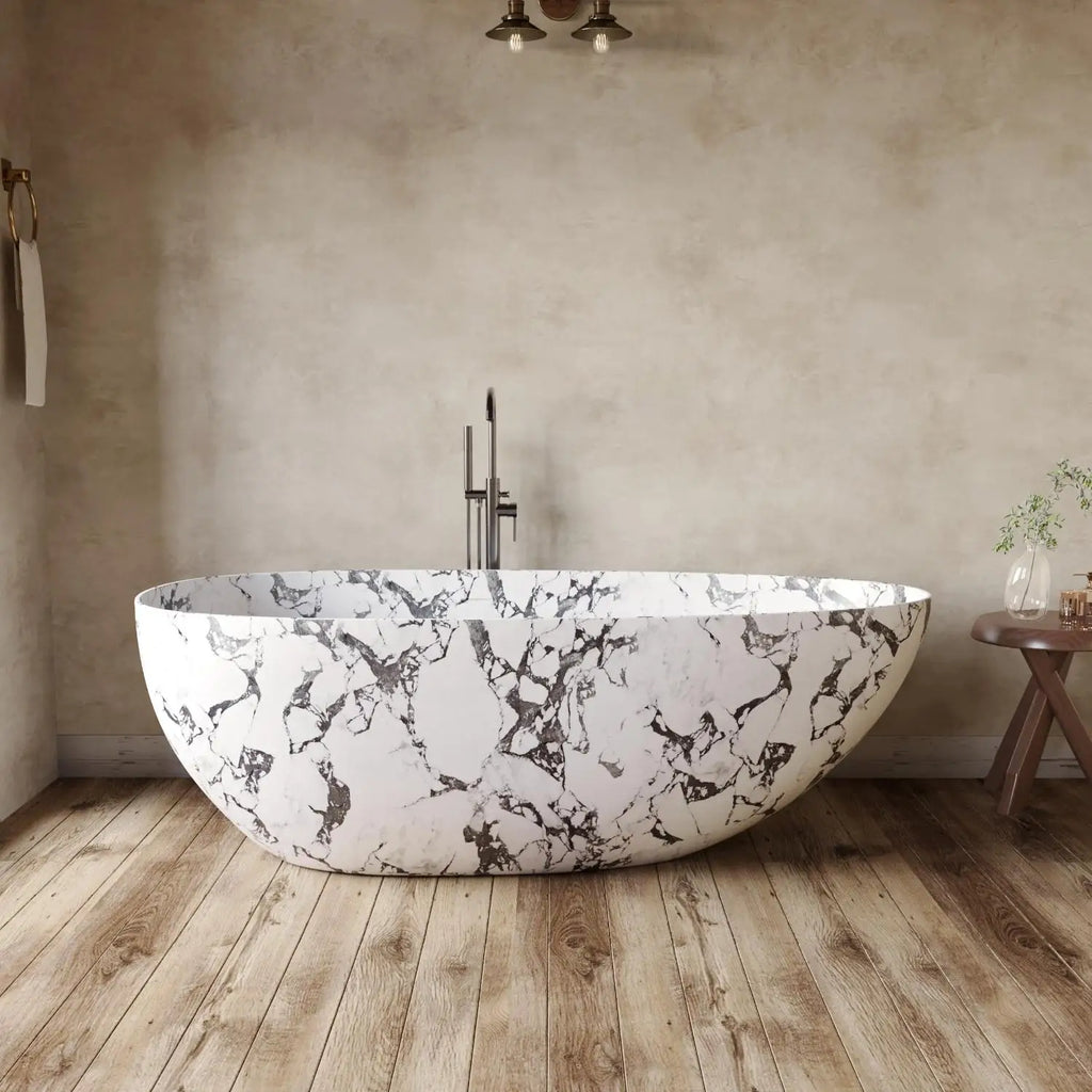 Any Size Custom Italian Luxury Egg Shaped Bathtub Freestanding Soaking Tub Villa Bathroom Spa Whirlpool Tub Modern Luxury Design