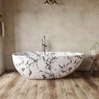 Any Size Custom Italian Luxury Egg Shaped Bathtub Freestanding Soaking Tub Villa Bathroom Spa Whirlpool Tub Modern Luxury Design