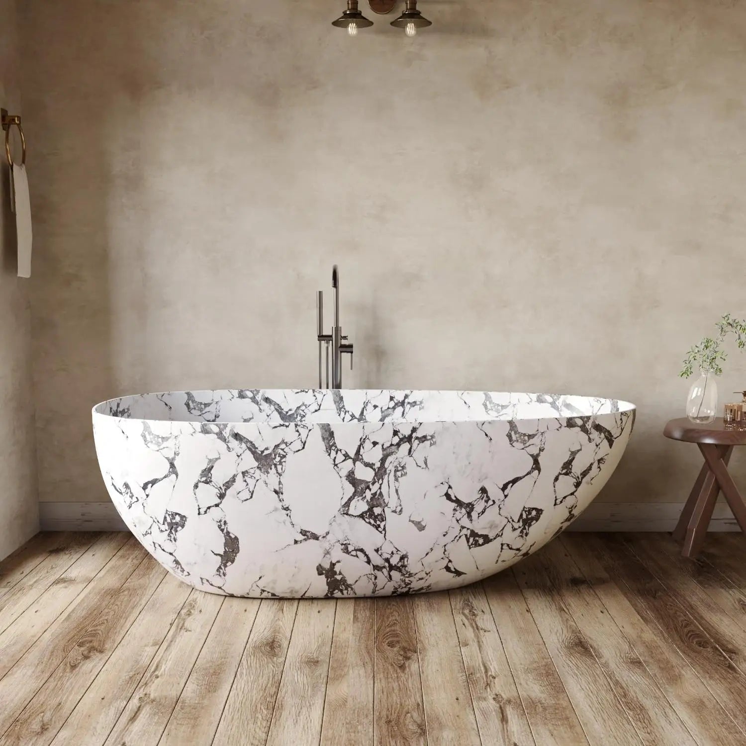 Any Size Custom Italian Luxury Egg Shaped Bathtub Freestanding Soaking Tub Villa Bathroom Spa Whirlpool Tub Modern Luxury Design