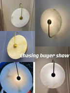 Nordic Postmodern Minimalist Marble Living Room Wall Lamp Creative Circular Bedroom Headboard Corridor Wall Lamp
