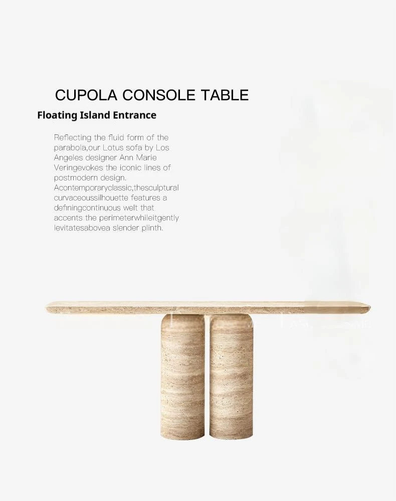 Any Size Custom Italian Travertine Entryway Console Luxury Wall Mounted Hall Table Villa Heat Scratch Resistant Anti Bacterial S