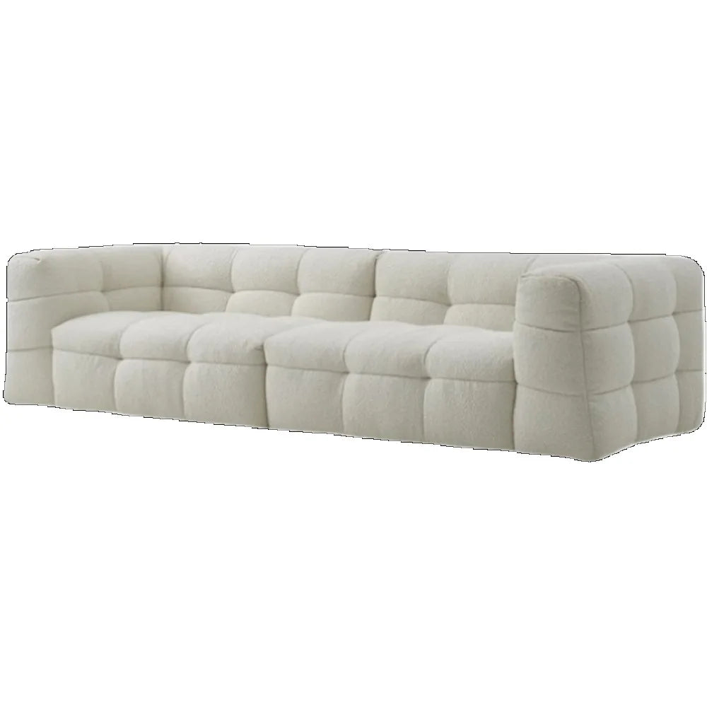 Straight row Split design soft bread module sofa berber fleece comfortable living room sofa apartment home furniture accessories