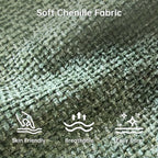 Modular Sectional Sofa, Deep Seat Chenille Couch with High Density Foam Cushions, 3-Seat Modern Minimalist Sofa Customized