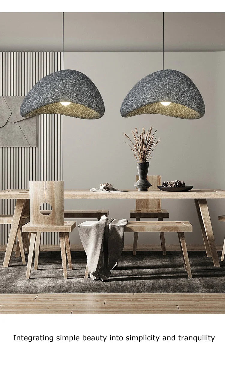 2026 New Model Wabi Sabi Pendant Lamp Living Room Dining Table Bedroom LED Ceiling Chandelier Light Home Decor E27 Hanging Lamp