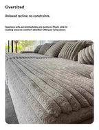 Any Size Custom Oversized Corduroy Rabbit Fur Sofa Customizable Integrated Sponge Sit Lie Eco Friendly Filling Vacuum Packed Liv
