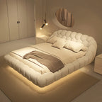 Lambswool Floating Bed Aesthetics Princess Wedding High End Quality Bed Modern Apartment Confortable Muebles Bedroom Furniture