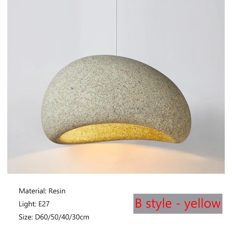2026 New Model Wabi Sabi Pendant Lamp Living Room Dining Table Bedroom LED Ceiling Chandelier Light Home Decor E27 Hanging Lamp