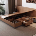 Unique European Double Bed Platform Elegant Pretty Solid Wood Luxury Bed Bases Bedroom Modern Camas Queen Size Furniture Home