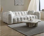 Straight row Split design soft bread module sofa berber fleece comfortable living room sofa apartment home furniture accessories
