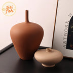 Minimalist Brushed Frosted Ceramic Vase Plant Pots Table Decoration Flowers Arrangement Floral Vases Room Aesthetic Decor