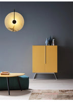 Nordic Modern Designer Minimalist Marble Circular Wall Lamp Corridor Study Bedroom Bedside Led Lights Tv Background  Decor