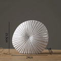 Silver Plated Vase Singular Ellipse Flower Arrangement Artificial Flowers Use Flower Vases Resin Crafts Living Room Decoration