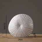 Silver Plated Vase Singular Ellipse Flower Arrangement Artificial Flowers Use Flower Vases Resin Crafts Living Room Decoration