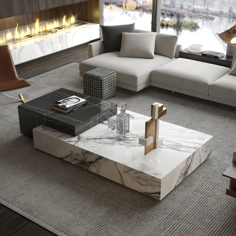 Any Size Custom Italian Luxury Marble Coffee Table High End Designer Statement Piece Villa Penthouse Living Room Heat Scratch Re