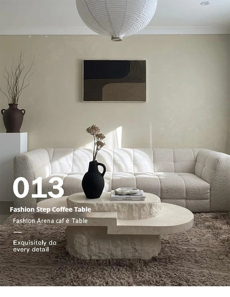 Any Size Custom Roman Wabi Sabi Oval Table Stone Look Fiberglass Boutique Showroom Heat Scratch Resistant Artistic Shape Customi