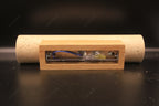Wabi Sabi  Natural Travertine E27 Wall Lamp, Log & Walnut Wood Wall Light for Bedroom Bedside Staircase Living Room Home Decor