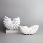 European Scalloped Conch Floral Vase Resin Flower Pots Flower Arrangement Decorative Modern Decor Desk Decoration Crafts Vases