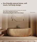 Any Size Custom Retro Oval Bathtub Compact Freestanding Soaking Tub Home Bathroom All Spaces Heat Retention Easy Clean Body Cont