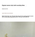 Any Size Custom Nordic Knit Lounge Chair Handwoven Chenille Fabric High Resilience Foam Comfortable Minimalist Living Room Leisu