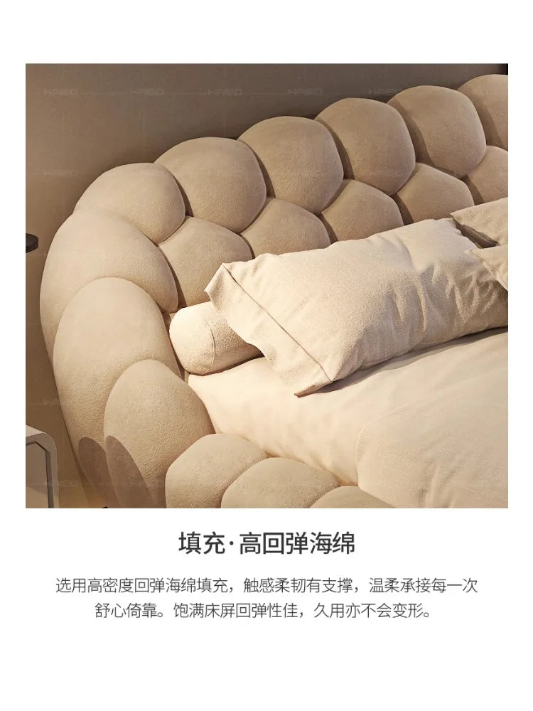 Lambswool Floating Bed Aesthetics Princess Wedding High End Quality Bed Modern Apartment Confortable Muebles Bedroom Furniture