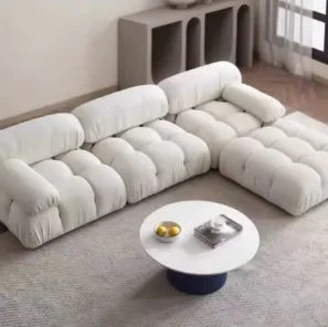 Straight row Split design soft bread module sofa berber fleece comfortable living room sofa apartment home furniture accessories