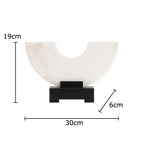 Imitate Jade Marble Semi-circular Ornaments Desk Decoration Natural Stone Sculpture Creative Crafts Room Aesthetic Decor