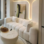 Straight row Split design soft bread module sofa berber fleece comfortable living room sofa apartment home furniture accessories