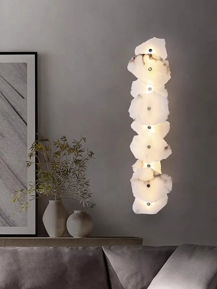 Creative Marble LED Wall Sconce Minimalist Lighting Fixture Living Room Bedroom Bedside Dining Room Corridor Home Decor