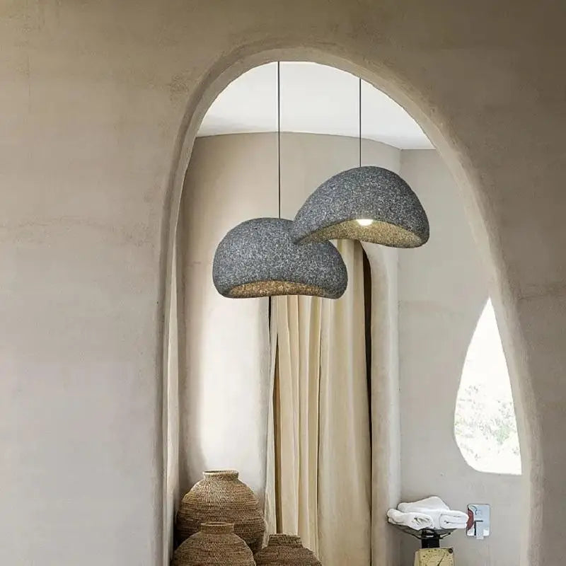 2026 New Model Wabi Sabi Pendant Lamp Living Room Dining Table Bedroom LED Ceiling Chandelier Light Home Decor E27 Hanging Lamp