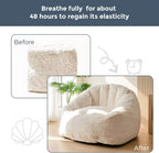 Any Size Custom Rabbit Fur Lazy Sofa Crushed Sponge Filling Soft Wrapped Feeling Vacuum Compressed Shipping Cozy Living Room Cas