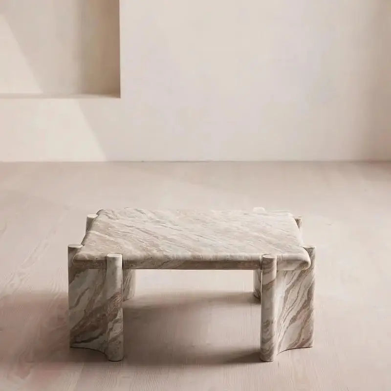 Any Size Custom Modern Minimalist Marble Coffee Table Creative Luxury Natural Stone Heat Scratch Resistant Artisan Customizable