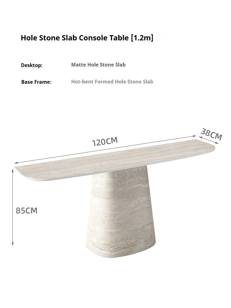 Any Size Custom Travertine Pattern Entryway Console Table Coffee Table Luxury Minimalist Living Room Side Accent Table Furniture