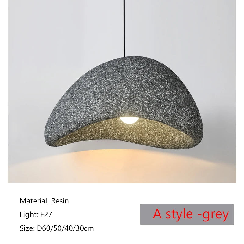 2026 New Model Wabi Sabi Pendant Lamp Living Room Dining Table Bedroom LED Ceiling Chandelier Light Home Decor E27 Hanging Lamp