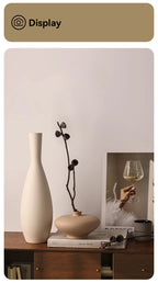 Minimalist Brushed Frosted Ceramic Vase Plant Pots Table Decoration Flowers Arrangement Floral Vases Room Aesthetic Decor