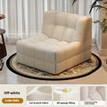 Retro Waffle Texture Chaise Lounge, Chenille Compression Sofa Single Seater, High Resilience & Durable, Modern Luxury Design