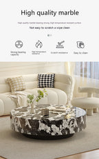 Any Size Custom Italian Minimalist Round Marble Nesting Tables Set Luxury Natural Stone Designer Villa Penthouse Living Room Fur