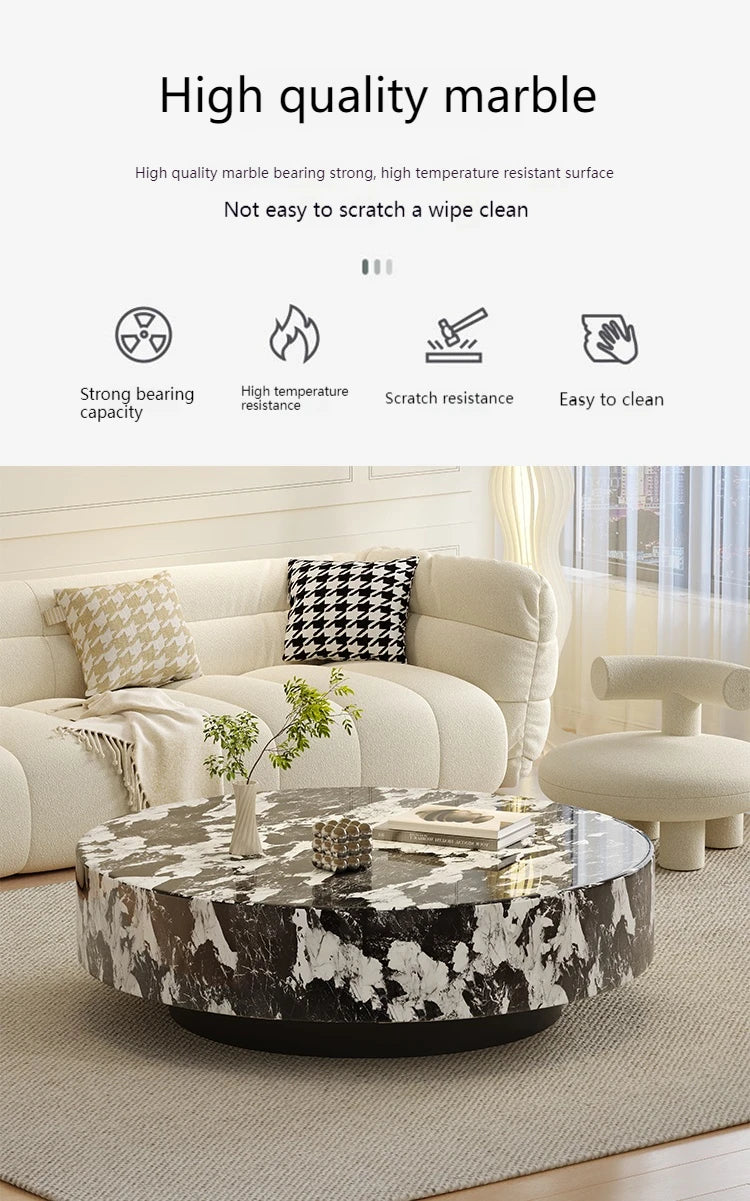 Any Size Custom Italian Minimalist Round Marble Nesting Tables Set Luxury Natural Stone Designer Villa Penthouse Living Room Fur